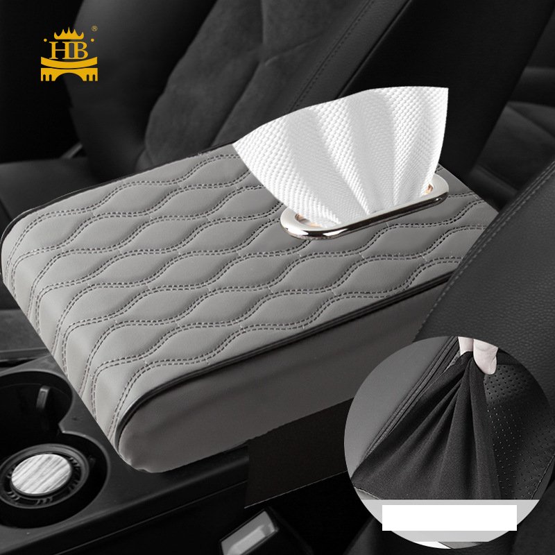 Car Arm Rest Protection Cushion Pad Tissue Holder Memory Foam Universal Car Center Console Box Cover