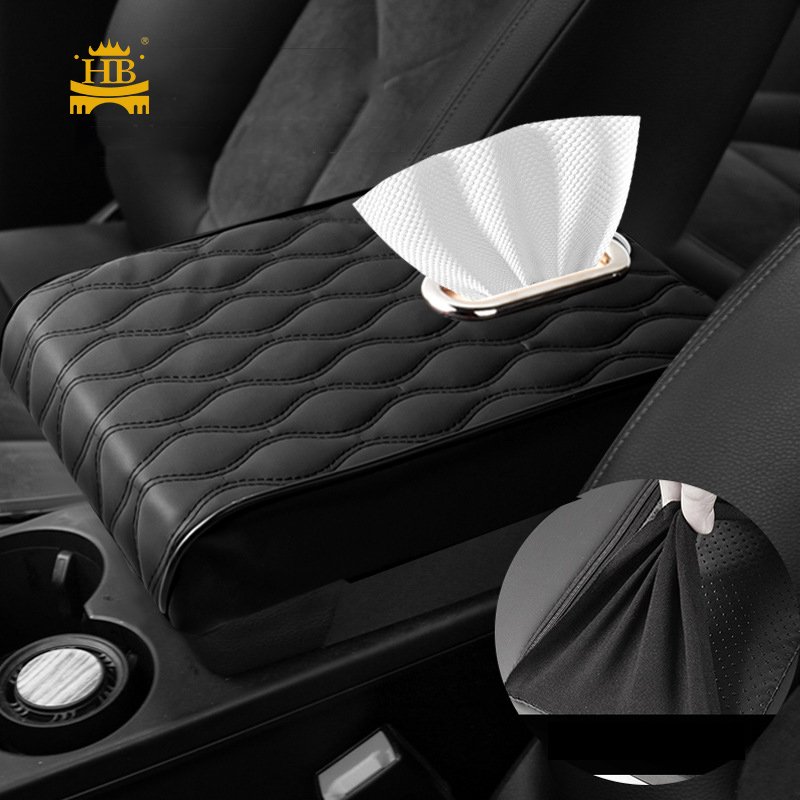 Car Arm Rest Protection Cushion Pad Tissue Holder Memory Foam Universal Car Center Console Box Cover