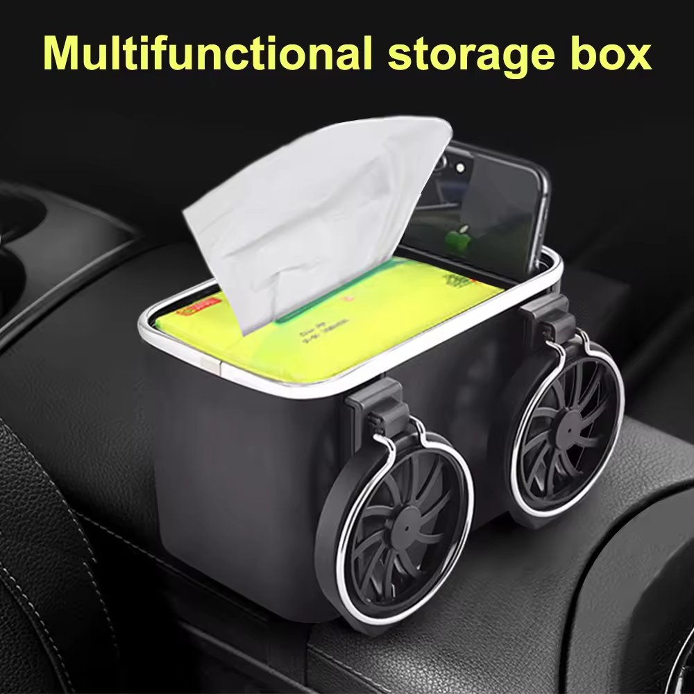 Car Armrest Box Tissue Box in the Car Special Water Cup Holder Multi-function Storage Paper Box Auto Parts