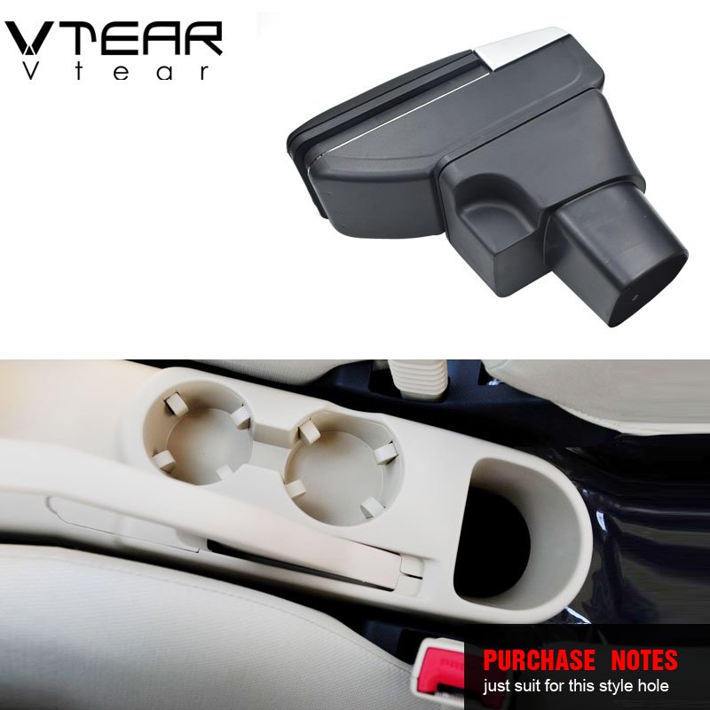 Vtear for Hyundai Accent Armrest Leather Central Store Storage Box Red Thread Car-styling Interior ABS Arm Rest Accessories Part