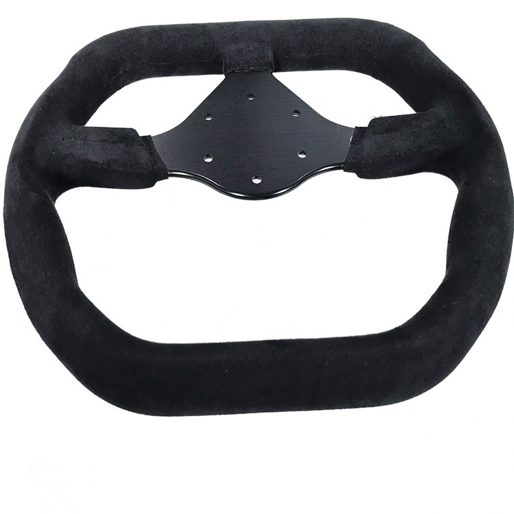 Clubsports Racing Game Simulator Universal 310mm Microfiber Leather D-Shape Racing Steering Wheel