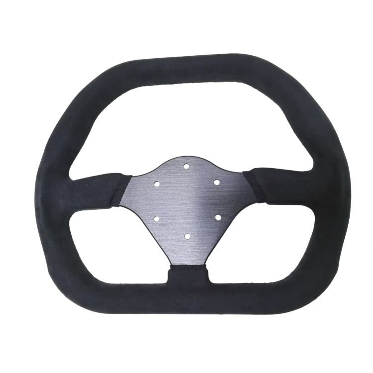 Clubsports Racing Game Simulator Universal 310mm Microfiber Leather D-Shape Racing Steering Wheel