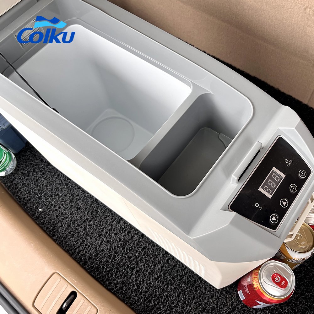 Portable 30W Auto Electronics Mini Car Fridge 12v 24v DC Compressor Camping Refrigerator 20L Plastic Freezer Cooling Function