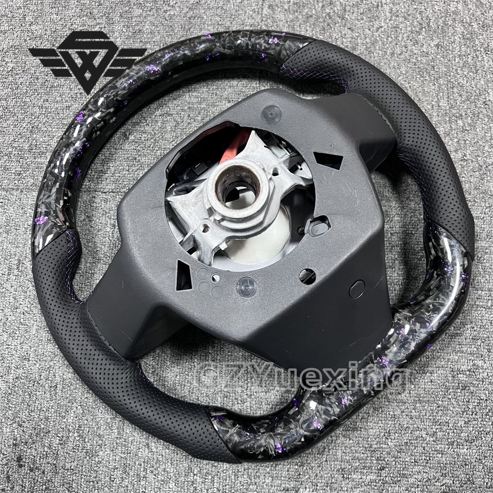 Hot Selling Car Steering Wheel Suitable For Toyota Camry Purple Powder Forged Carbon Steering Wheel Assembly