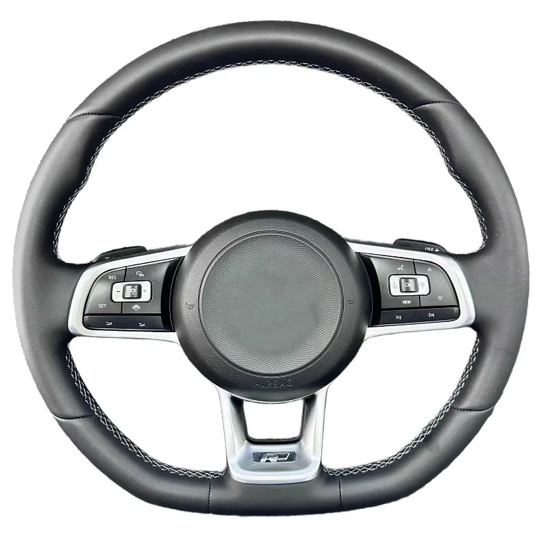 Old model upgraded to new car steering wheel, leather wrapped for Volkswagen GOLF MK6 MK5 GTI R GTS GTD MK7 POLO steering wheel