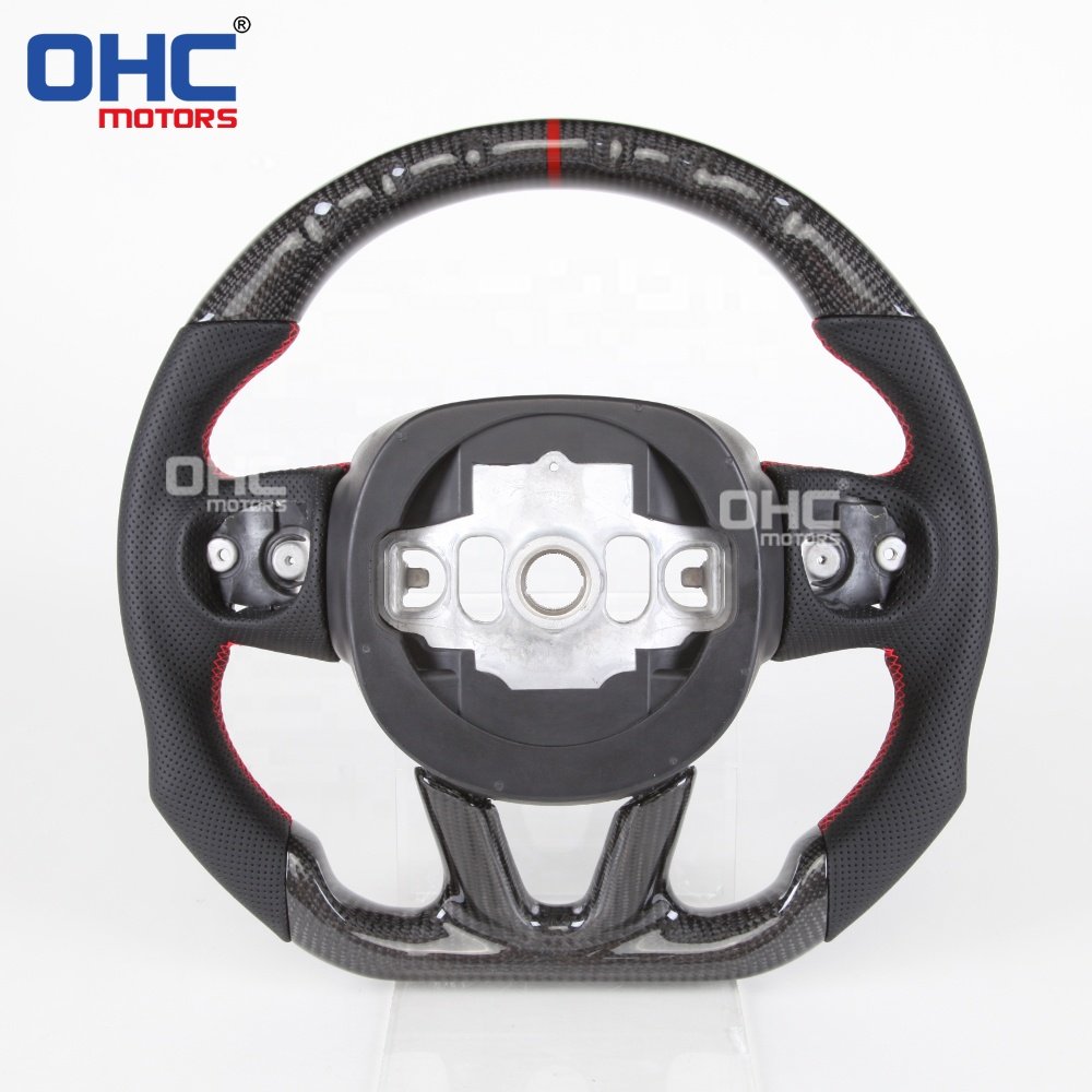 US Local Stock Dry Carbon Steering Wheel For Dodge Charger Steering Wheel Carbon Fiber Challenger 2015 2016 2018 2019 2020