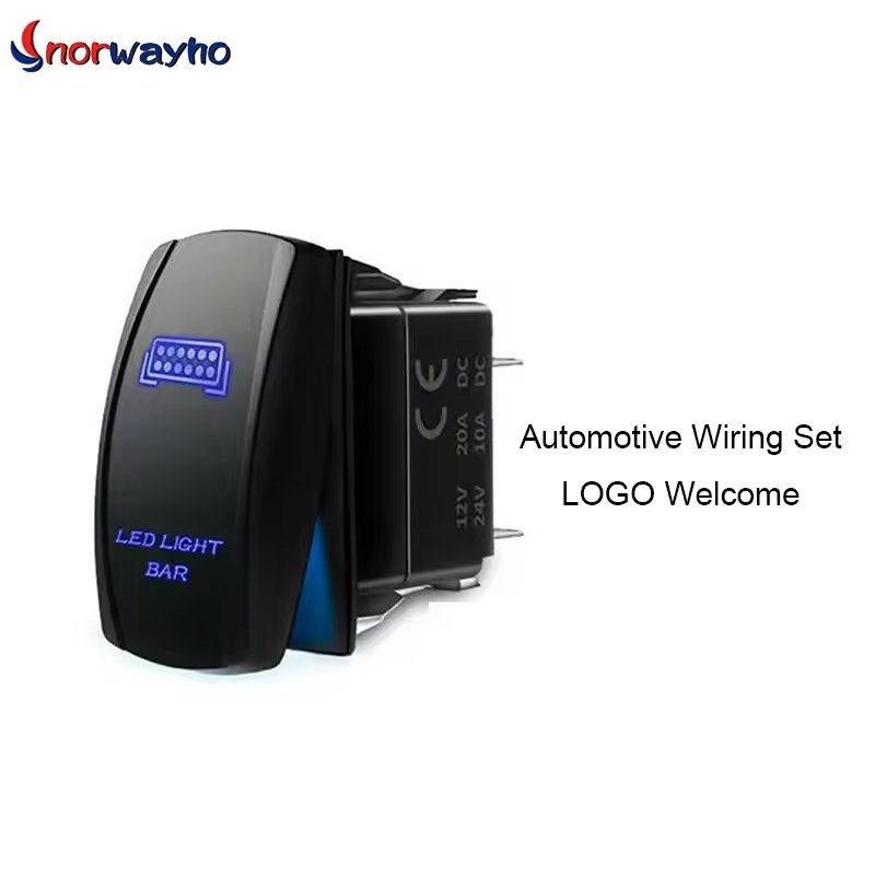 Norwayho Auto Motive Wiring Set Universal Wire Harness with Relay Switch Fuse Holder Connection Cable for Lighting LED Whip