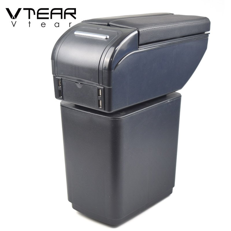 Vtear Arm Rest Car-styling Armrest Box Center Console USB Accessories ABS Central for Citroen Berlingo Peugeot Partner Tepee