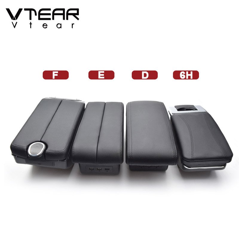 Vtear Arm Rest Car-styling Armrest Box Center Console USB Accessories ABS Central for Citroen Berlingo Peugeot Partner Tepee
