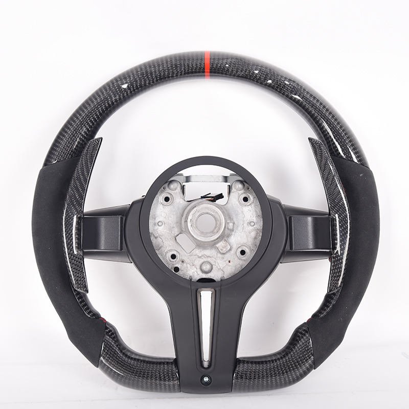Custom Alcantar Racing Wheel Car Forged Carbon Fiber Steering Wheel For Bmw 530 528 540 740