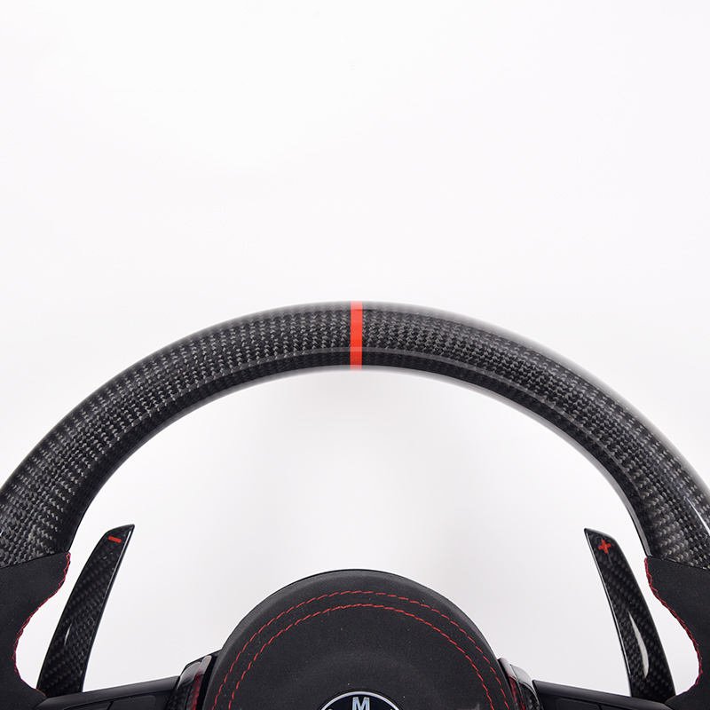 Custom Alcantar Racing Wheel Car Forged Carbon Fiber Steering Wheel For Bmw 530 528 540 740