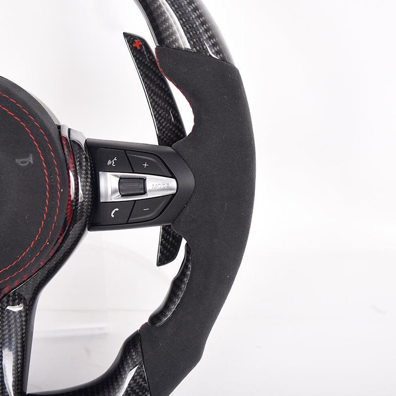 Custom Alcantar Racing Wheel Car Forged Carbon Fiber Steering Wheel For Bmw 530 528 540 740