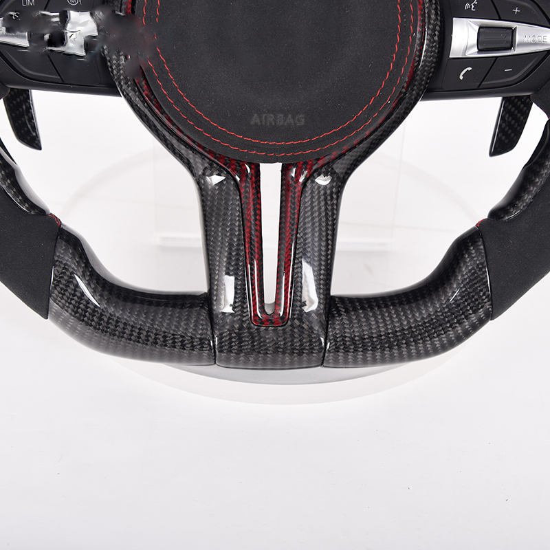 Custom Alcantar Racing Wheel Car Forged Carbon Fiber Steering Wheel For Bmw 530 528 540 740