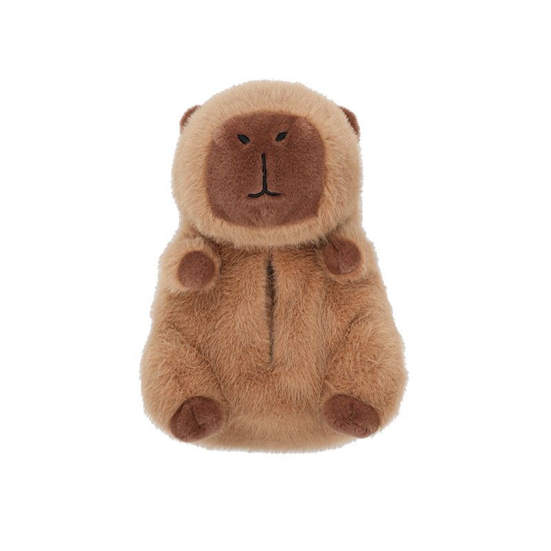 Capybara Car Tissue Box Cute Plush Doll Stuffed Animal Toy Capybara Car Armrest Box Multi-Functional Hanging Storage Tissue Box
