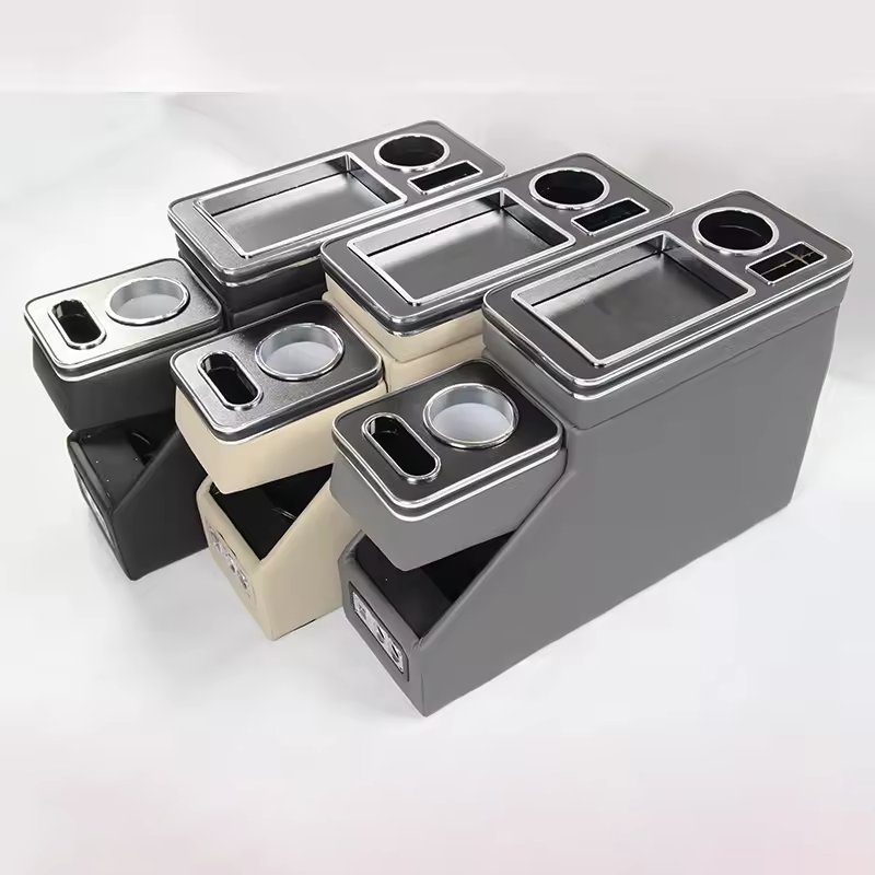 Commercial Vehicle Can Be Wholesale and Customized Middle Row Armrest Box Central Console Storage Box USB Charging