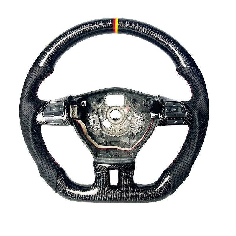 Sports car steering wheel For Volkswagen golf Passat MK6 MK5 Personalized Napa leather genuine carbon fiber steering wheel