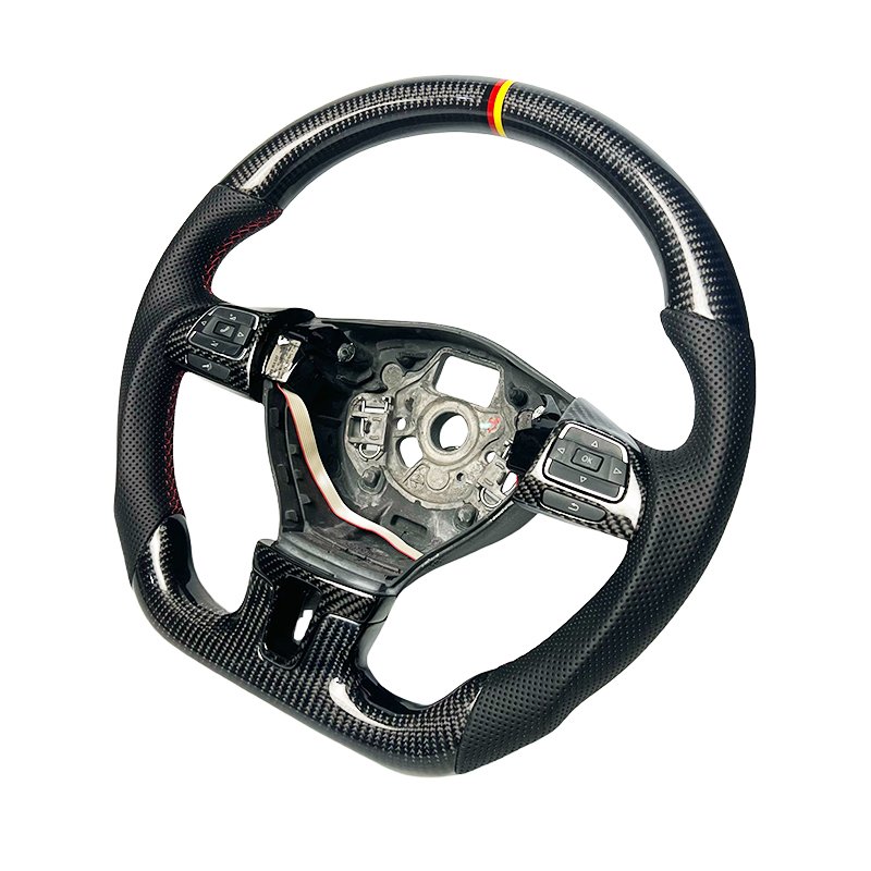 Sports car steering wheel For Volkswagen golf Passat MK6 MK5 Personalized Napa leather genuine carbon fiber steering wheel