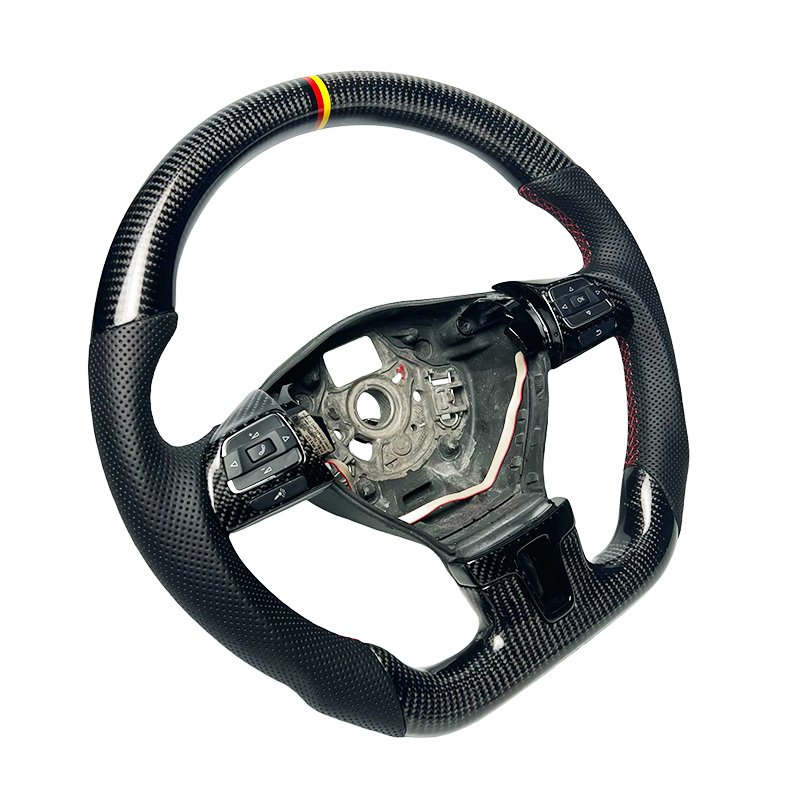 Sports car steering wheel For Volkswagen golf Passat MK6 MK5 Personalized Napa leather genuine carbon fiber steering wheel