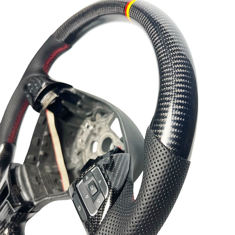 Sports car steering wheel For Volkswagen golf Passat MK6 MK5 Personalized Napa leather genuine carbon fiber steering wheel