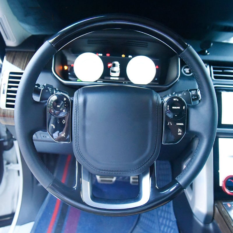 Steering Wheel Front Black Mahogany Plain Leather For Land Rover Range Rover Sport SVR Car Interior Accessories