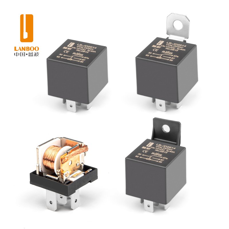LANBOO 80A Automotive Relay 12V24V Integrated 4/5 Foot Waterproof, Oilproof and Dustproof Car Motorbike Universal