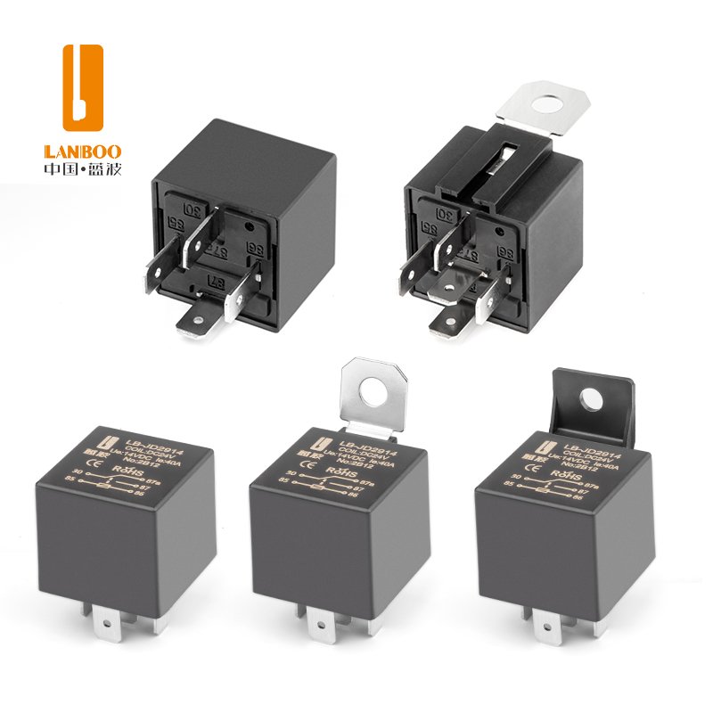 LANBOO 80A Automotive Relay 12V24V Integrated 4/5 Foot Waterproof, Oilproof and Dustproof Car Motorbike Universal