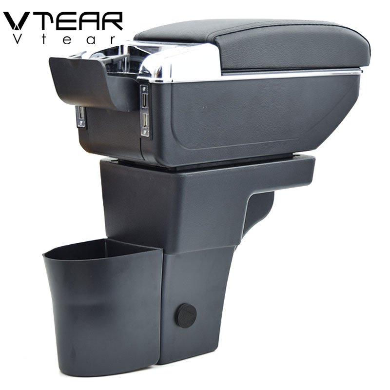 Vtear Armrest Interior Center Console Storage Box Arm Rest Car-Styling Decoration Accessories Parts Organizer for Nissan Note