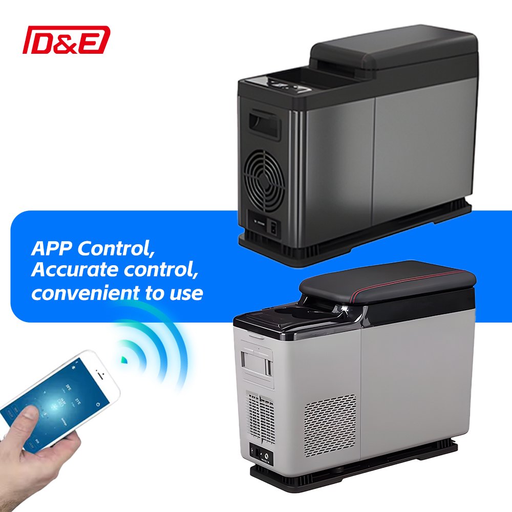 Mini Car Armrest Frid CF8 with 8L Capacity 12V DC Compressor Refriration Plastic Freezer for Vehicles