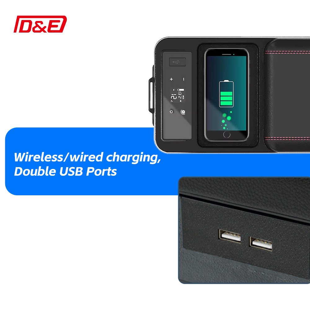 Mini Car Armrest Frid CF8 with 8L Capacity 12V DC Compressor Refriration Plastic Freezer for Vehicles