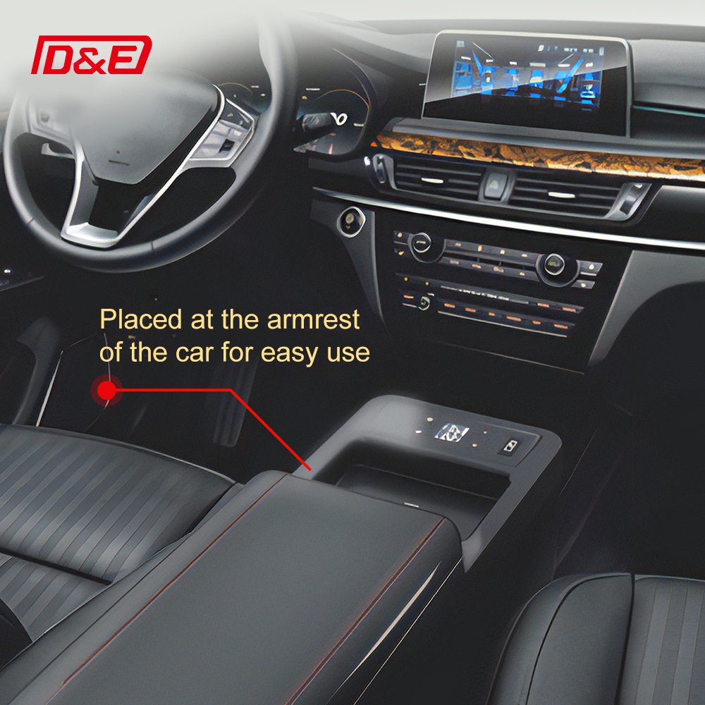 Mini Car Armrest Frid CF8 with 8L Capacity 12V DC Compressor Refriration Plastic Freezer for Vehicles
