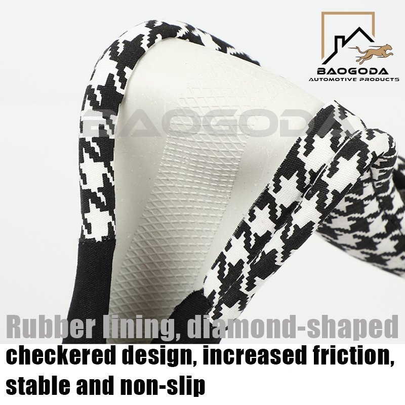 BGD TRADING FACTORY Car Thousand Bird Check Bowknot Steering Wheel Cover Car Insurance Belt Shoulder Protector Auto Accessories