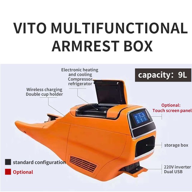 Applicable ToBenzz Vito V-class V300 V260 V250 Viano Maybach Style Armrest Box Compressor Refrigerator Interior Accessory Refit