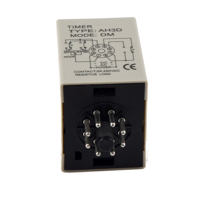 Digital Timer with 8 Pin Base, AH3D, 240 VAC Made in China