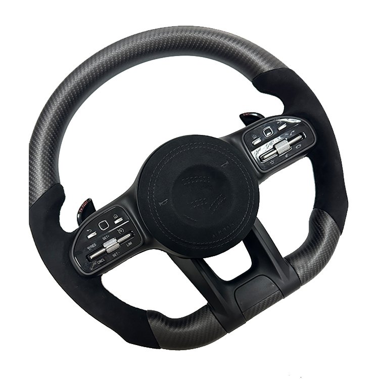 Customized steering wheel For Mercedes-Benz W177 W213 W204 W205 W211 C257 AMG GT GLE CLA LED Carbon Fiber Steering Wheel