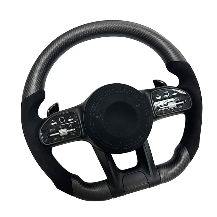 Customized steering wheel For Mercedes-Benz W177 W213 W204 W205 W211 C257 AMG GT GLE CLA LED Carbon Fiber Steering Wheel