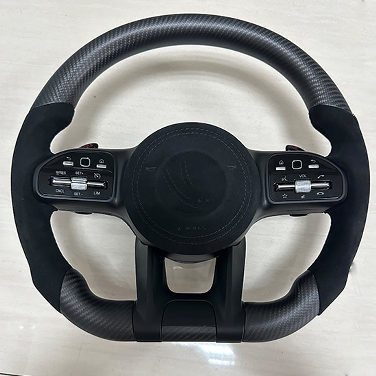 Customized steering wheel For Mercedes-Benz W177 W213 W204 W205 W211 C257 AMG GT GLE CLA LED Carbon Fiber Steering Wheel