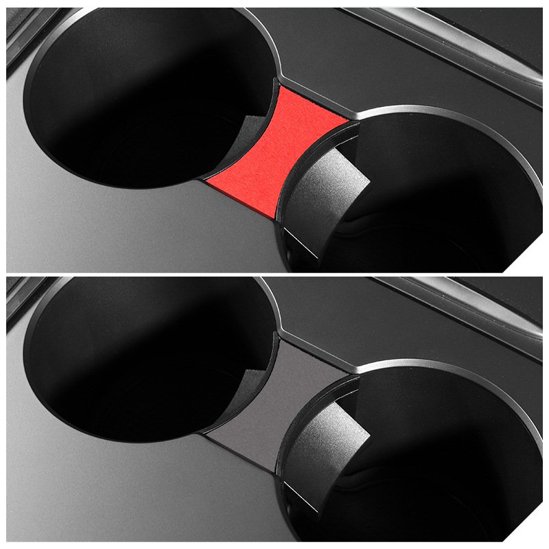 Car Water Cup Holder Slot Slip Limit Clip Limiter Insert for Tesla Model 3 Y 2021 2022 Console Interior Trim Decal Accessories