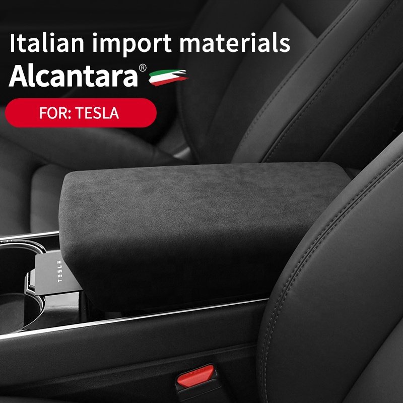 New Highland M3 Armrest Panel Interior Decoration alcantara Interior Armrest Box Cover for Tesla Highland Model 3/Model Y