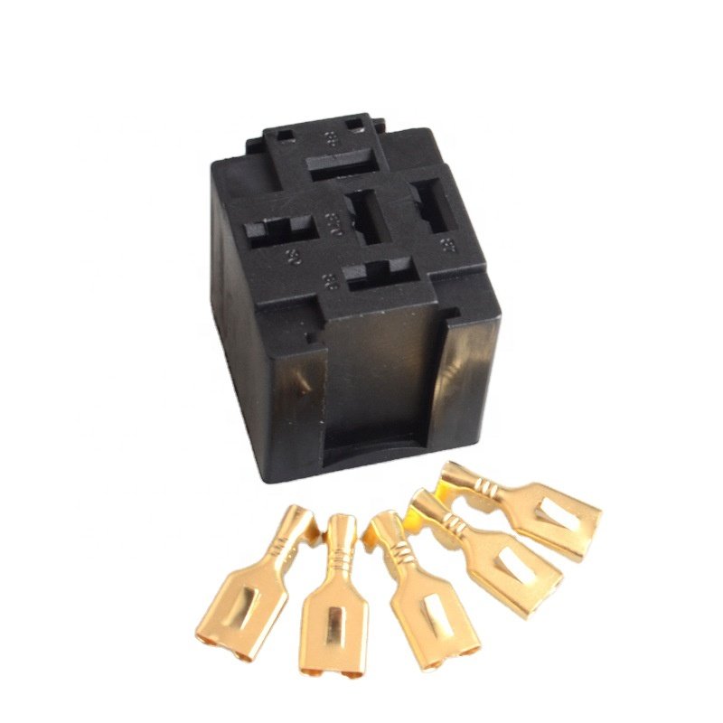 Universal Auto 12V 30/40 A 5 Pin 5P Automotive Harness New Arrival High-quality Car Auto Relay Socket 5 Wire With Terminal