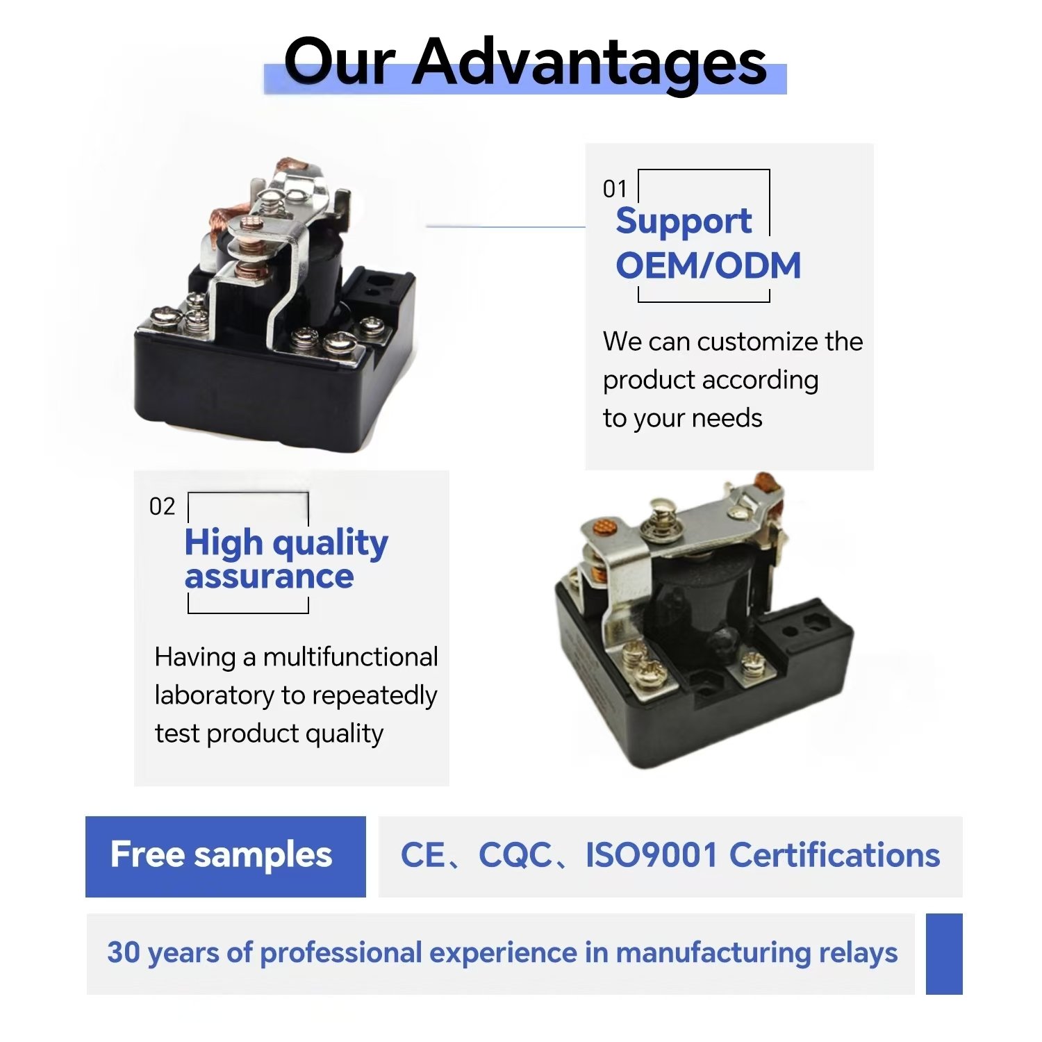 QIANJI MS62F Auto Power Relay 80a 12v & 48v 100a Relay for Vehicles