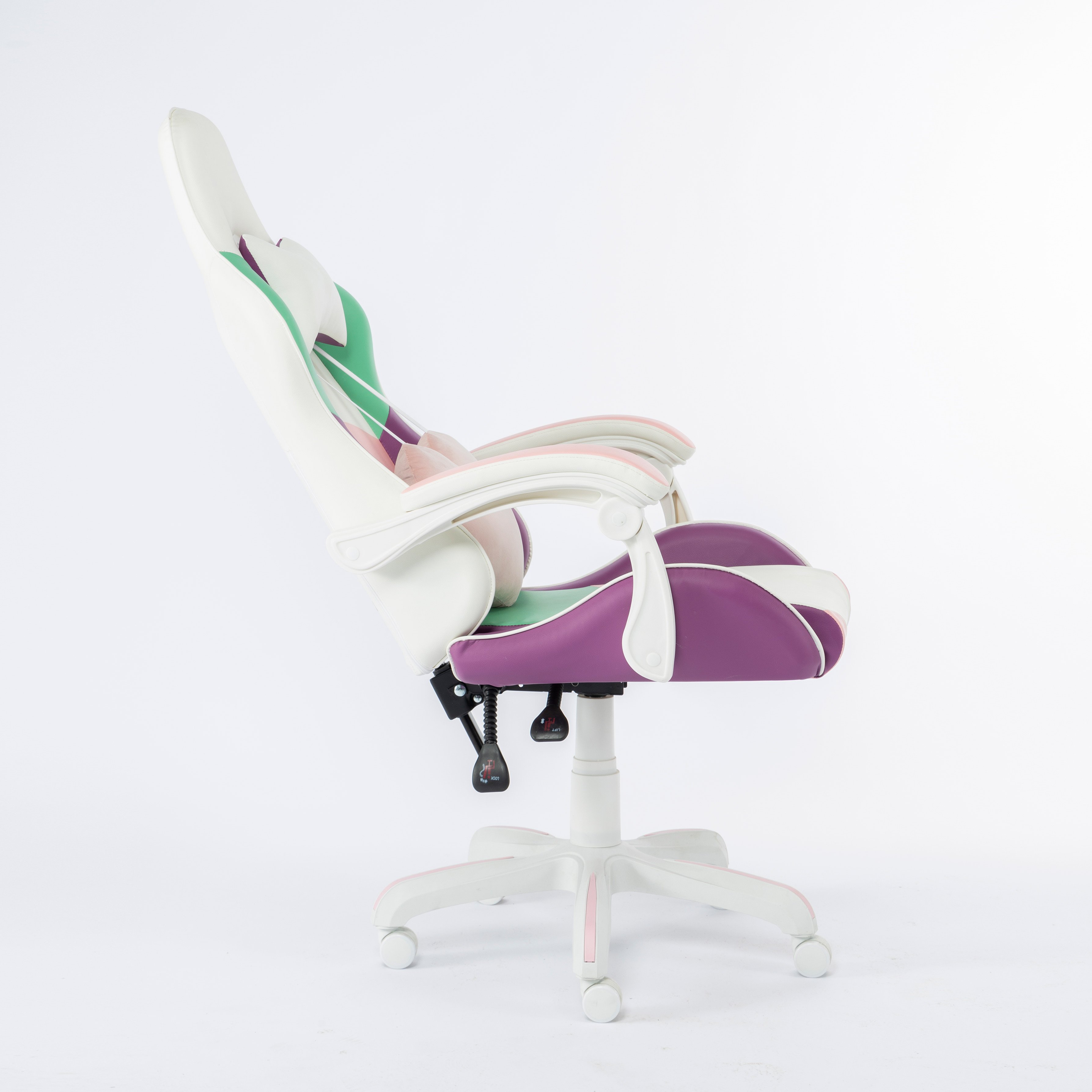 Wholesale Ergonomic PU Leather Chair Height Adjustable Recline PC Girls Armrest Pink Gaming Chairs