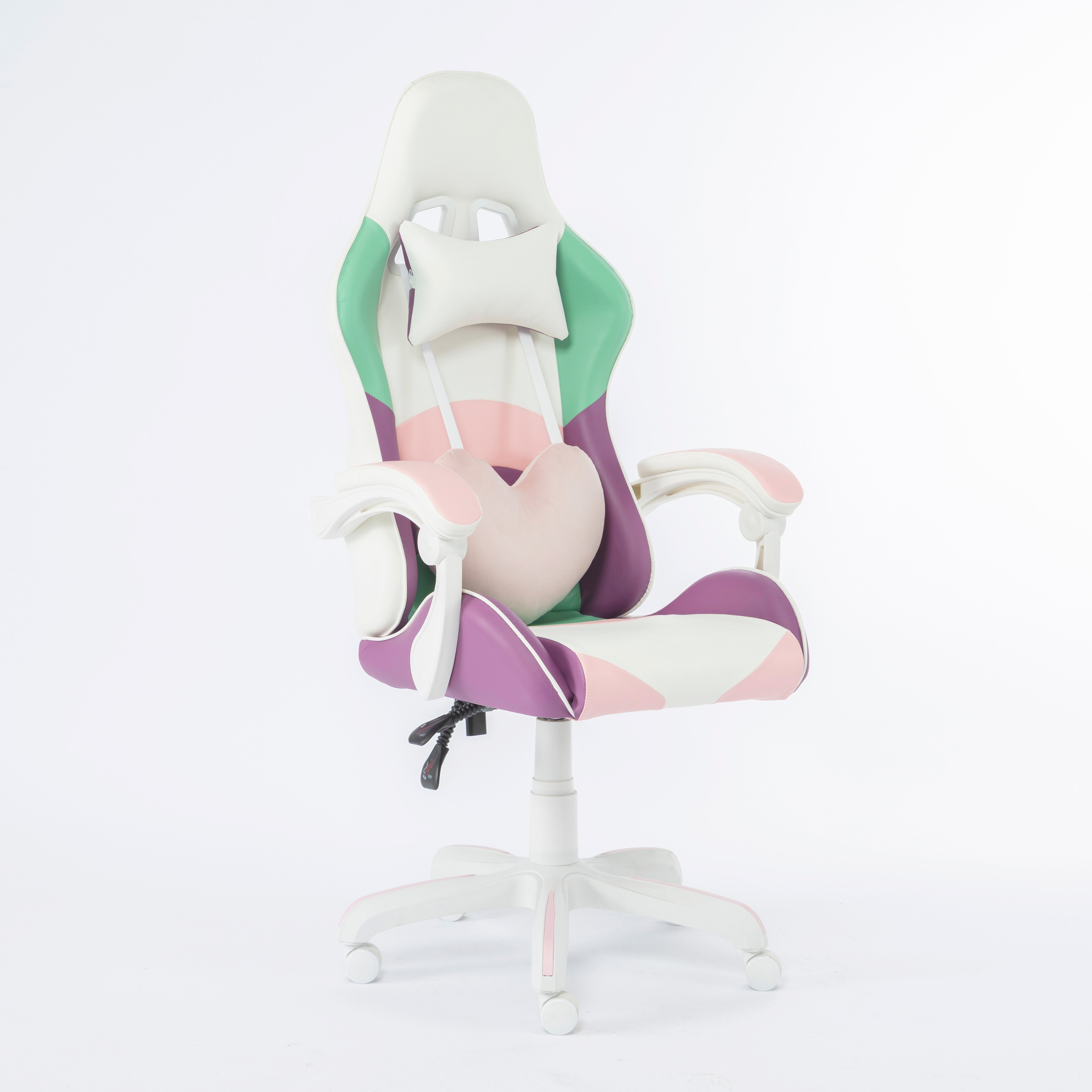 Wholesale Ergonomic PU Leather Chair Height Adjustable Recline PC Girls Armrest Pink Gaming Chairs