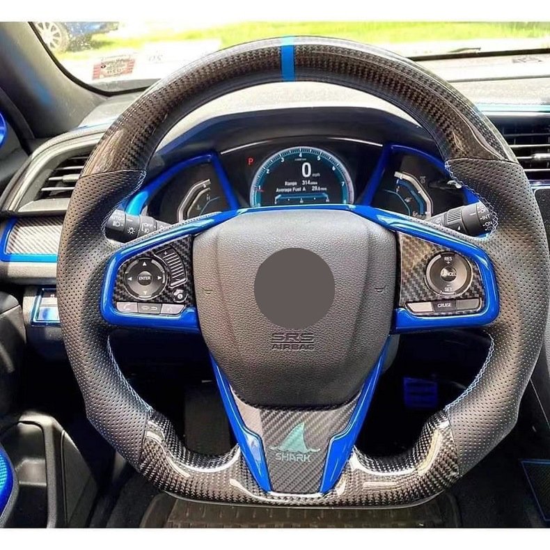2008-2021 Toyota LAND CRUISER LC79 LC76 LC70 GR Style Carbon Fiber Steering Wheel Black Button Car Accessories