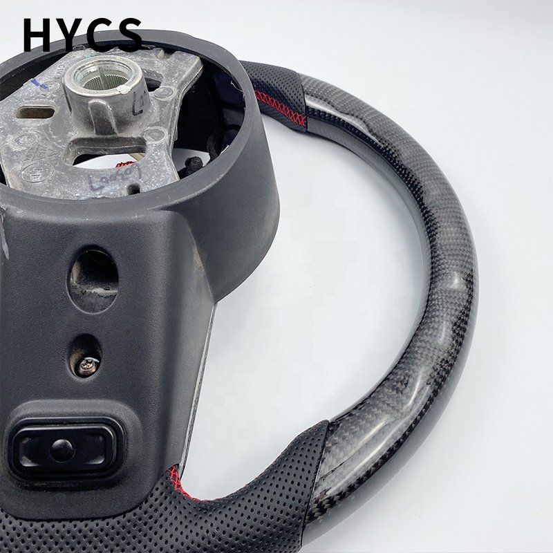 Car interior accessories real carbon fiber steering wheel for Jeep Wrangler Grand Cherokee Compass Freelander Grand Commander