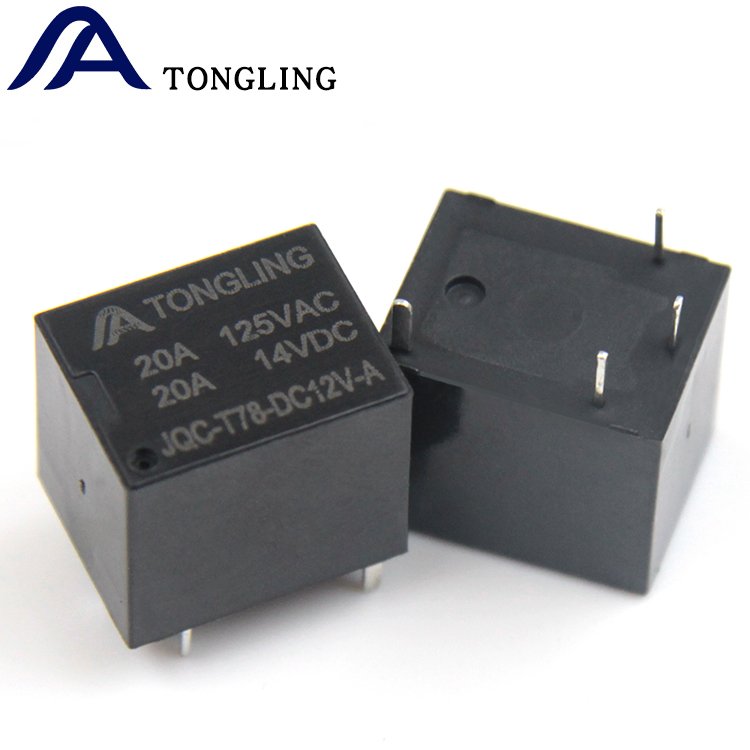 TONGLING JQC T78 DC 12V A 4 Pin Miniature Relay Straight Plug Welding For Auto