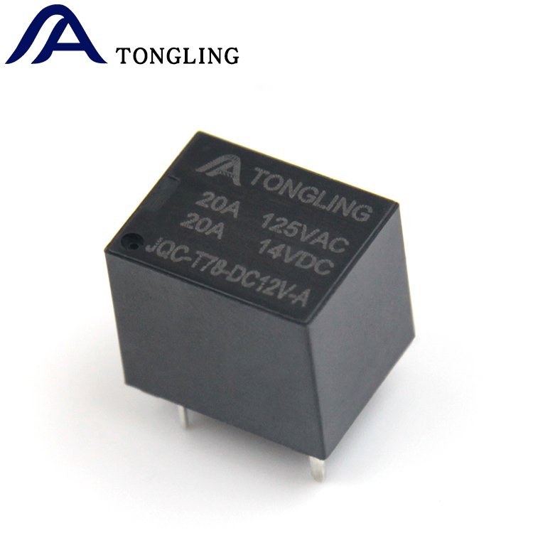 TONGLING JQC T78 DC 12V A 4 Pin Miniature Relay Straight Plug Welding For Auto