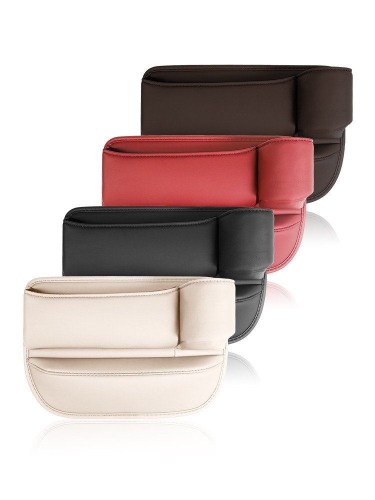 Multi-Functional Car Seat Crevice Storage Box Business Style Leather Storage Bag Gap Filler for Car Seat Crevice