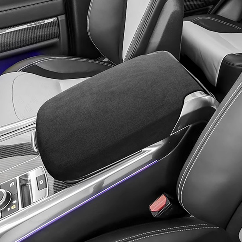 Ushilife Alcantara Fabric Car Central Armrest Box Cover Car Armrest Console Box Cover for Land Rover Range Rover Sport