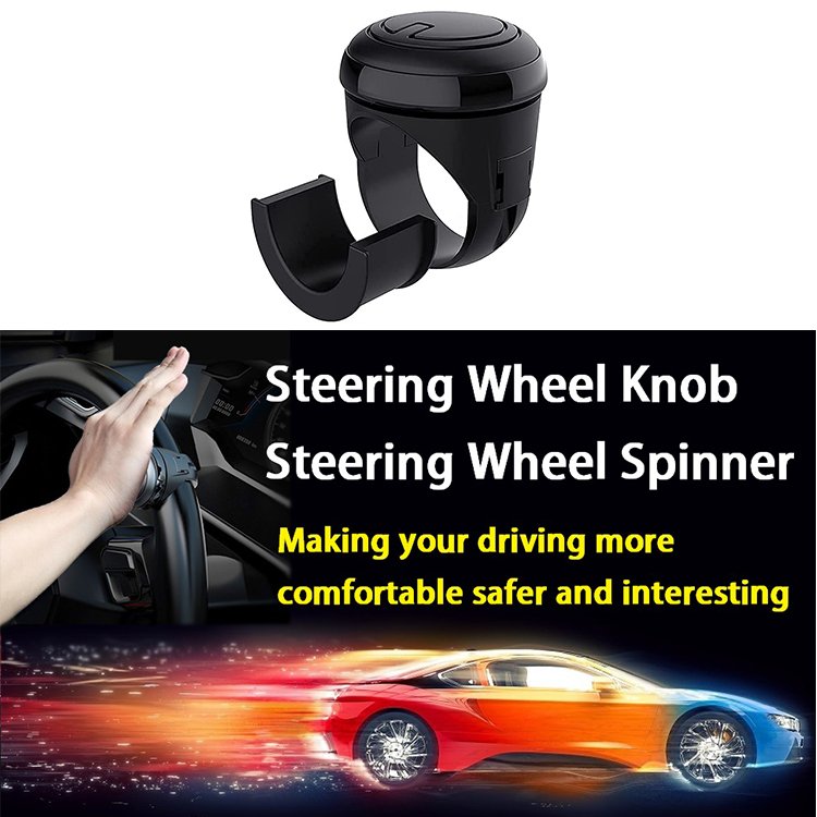Universal Car Wheel Steering Spinner Knob Auto Steering Plastic Rubber Interior Accessories