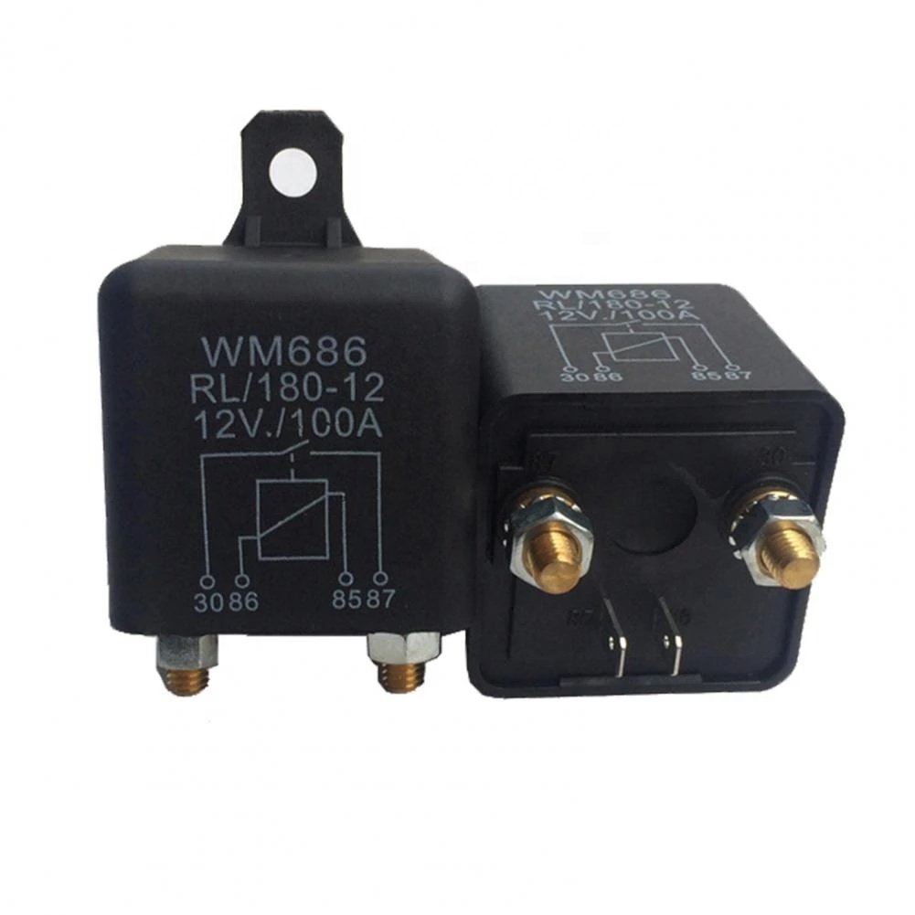 WM686 100A 12V 24A 4 Pin Auto Relay Normally Open Heavy Duty Car Start Relay